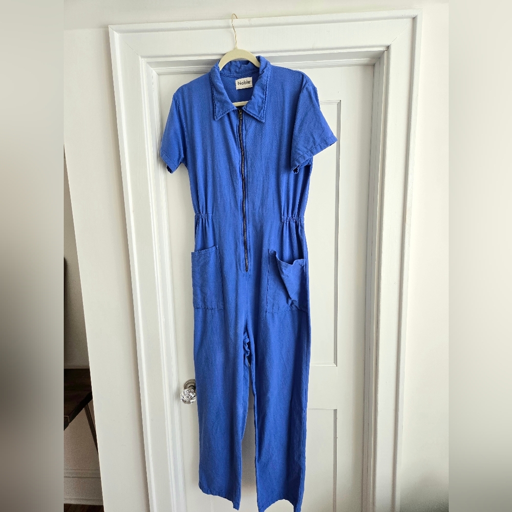 Blue Women's Jumpsuit - Picture 2 of 3